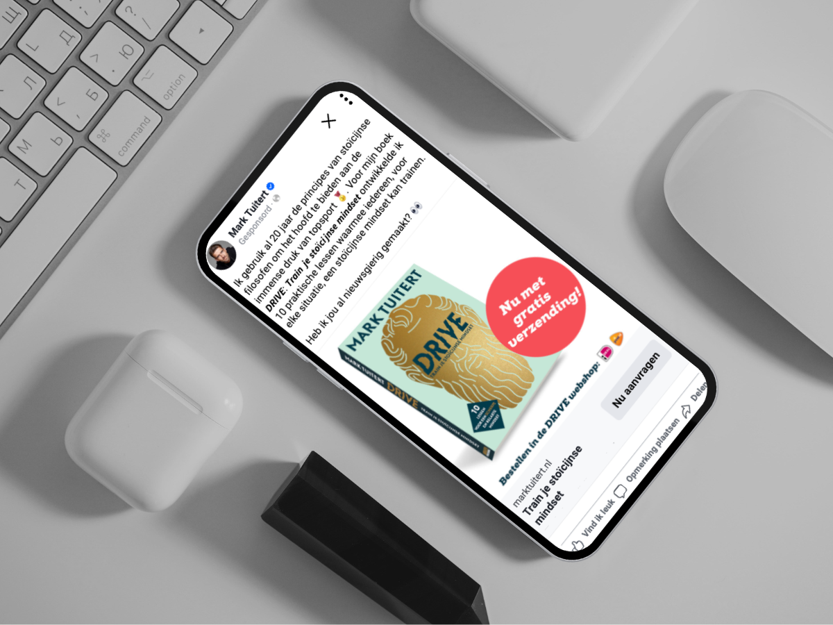 Facebook advertentie Mark Tuitert Drive, do-fase.