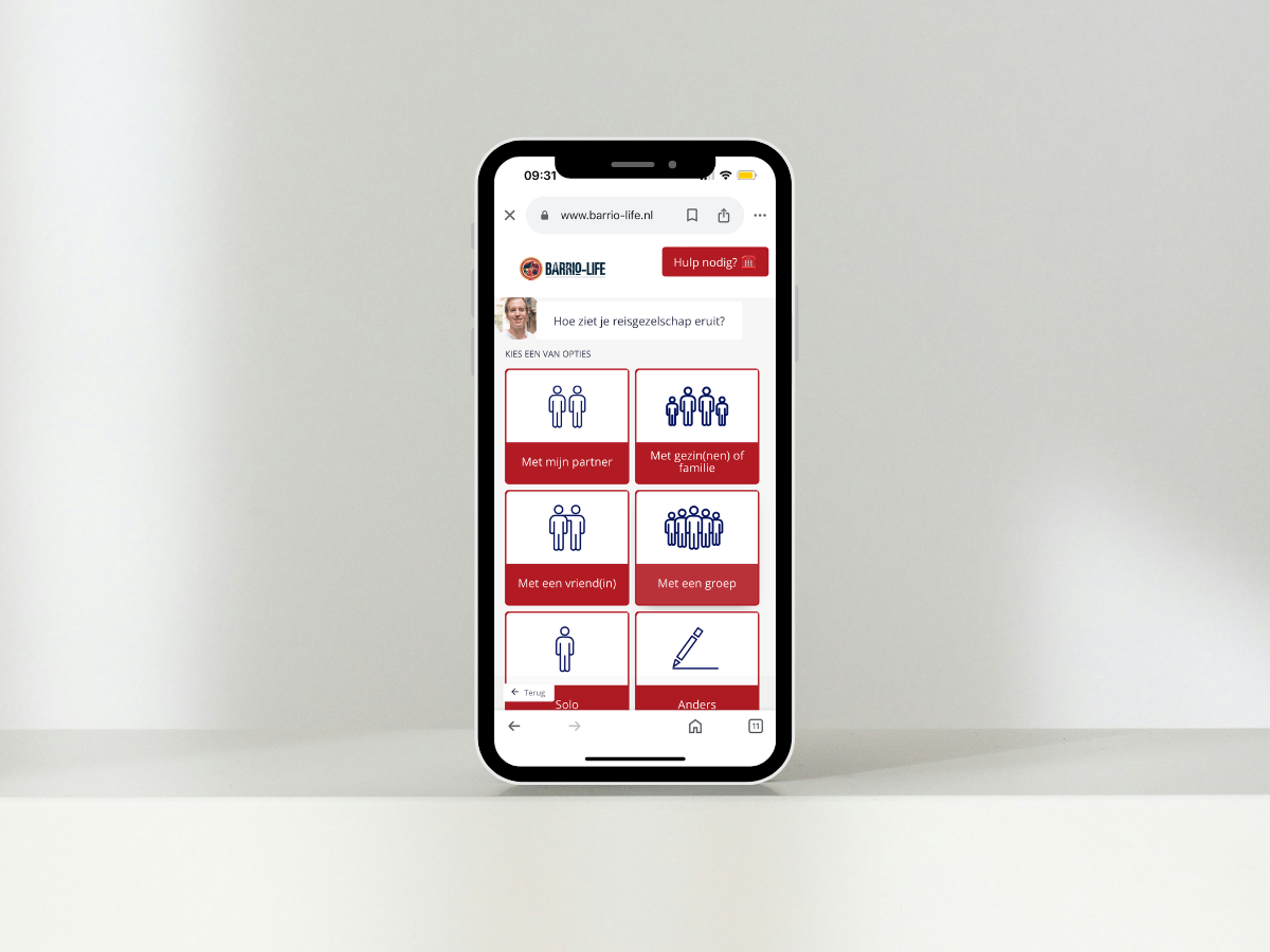 Chatbot reisaanvraag Barrio Life